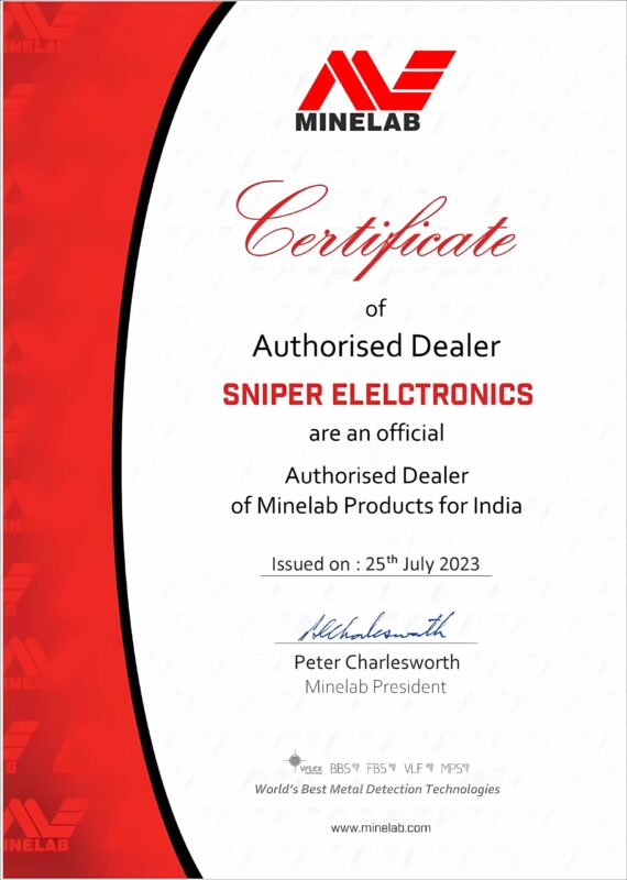 Minelab Certificate